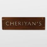 CHISEL Signage - Sleek Brass Door Nameplate For Entrances