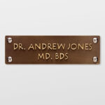 RIVET Signage - Brass Nameplate For Residences And Offices