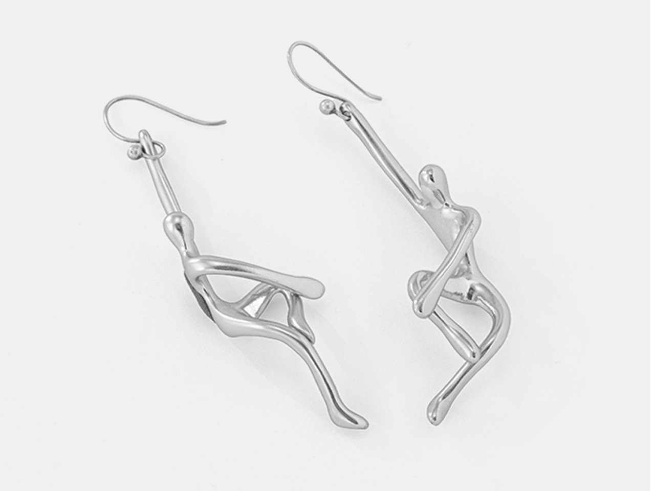 SAPIENS-DANGLER-4.jpeg SAPIENS DANGLER Earrings – Unique Brass Statement Earrings (White Bronze)