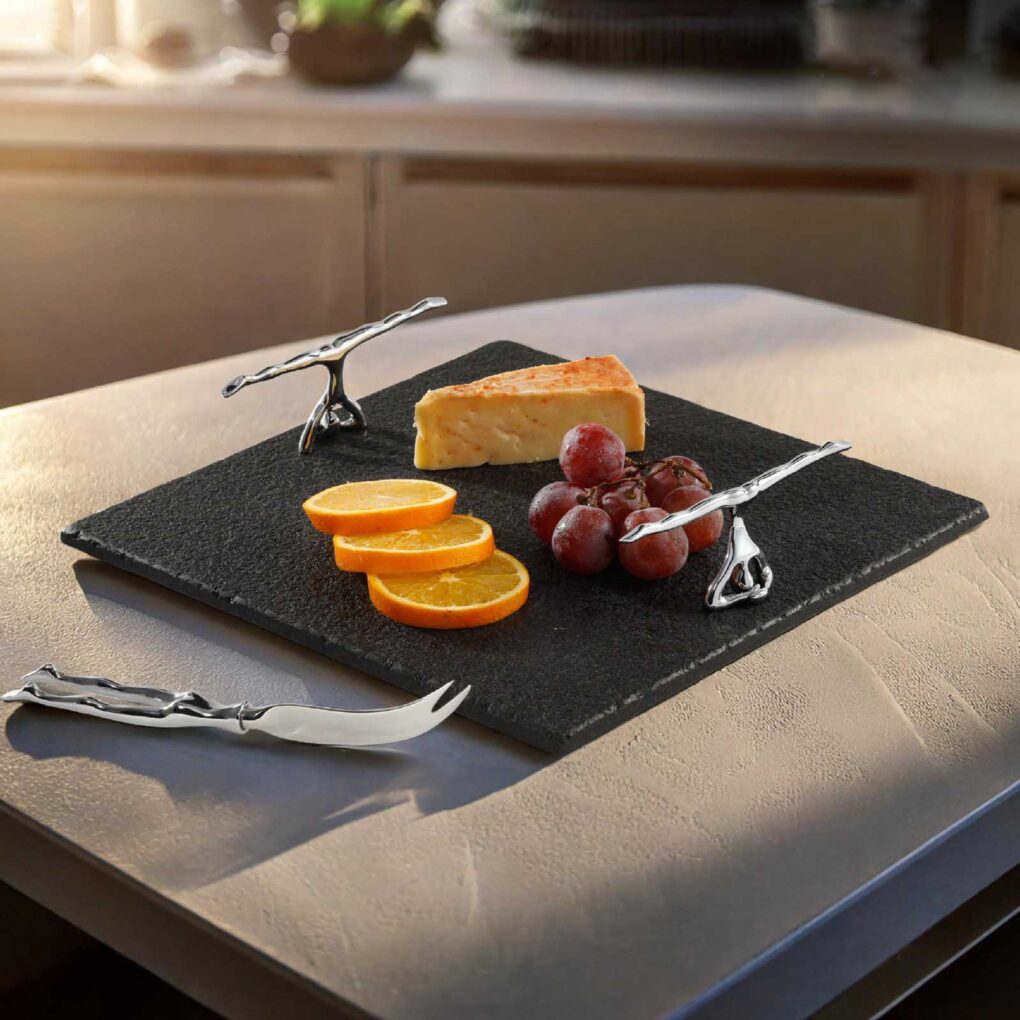 YOGA CHEESE BOARD – Sculptural Brass Cheese Platter - Image 3