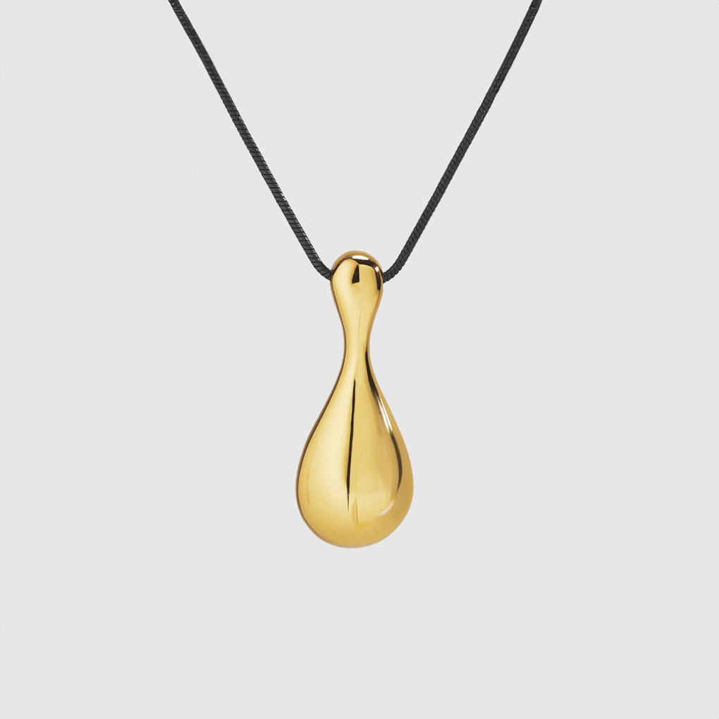 BUD PENDANT – Artistic Brass Necklace Charm (Polished Brass)