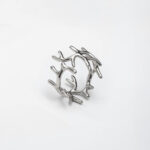 HARVEST NAPKIN RINGS - Nature-Inspired  Napkin Rings for Dining (Chromed Brass)