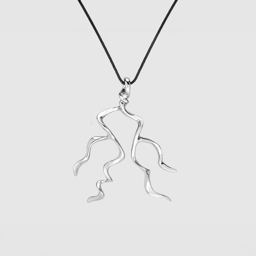 EDEN PENDANT – Handcrafted Brass Necklace Pendant (White Bronze)