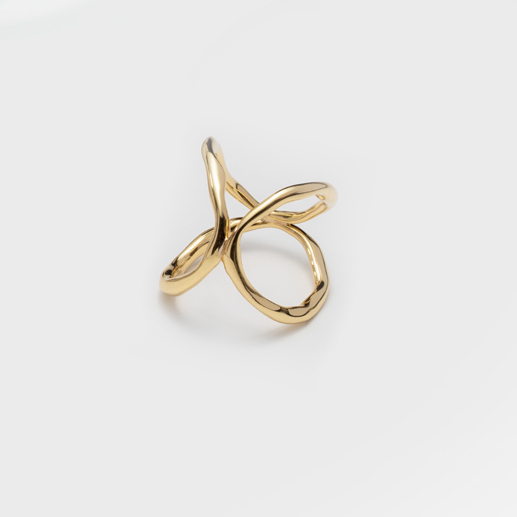 Eden Napkin RIng Polished Brass EDEN NAPKIN RINGS – Elegant Brass Napkin Rings For Dining (Polished Brass) - Image 1