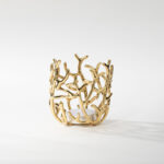 HARVEST TEA LIGHT - Nature-Inspired Brass Tea Light Stand (Polished Brass)