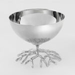 HARVEST BOWL – Handcrafted Serving Bowls for Salads/Gravies/Dips (Chromed Brass)