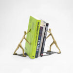 ID BOOKENDS - Unique Bookshelf Organisers (Burnished Brass)