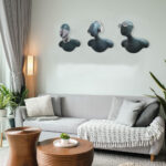 MONKEY BUSINESS - Modern Brass Wall Sculpture For Home And Office