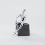 PERCH PEDRO - Bold Brass Sculpture For Contemporary Spaces (Chromed Brass)