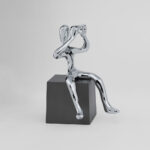 VOYEUR PEDRO - Bold Brass Sculpture For Contemporary Spaces (Chromed Brass)