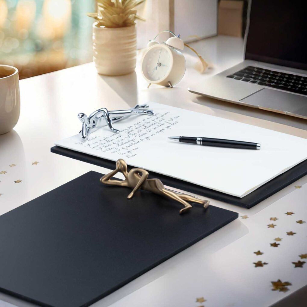 ID CLIPBOARD - Writing Board for Students/ Artists/ Professionals (Chromed Brass) - Image 3