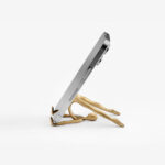 YOGA PHONE/TAB REST – Tabletop Tablet/Mobile Stand (Burnished Brass)