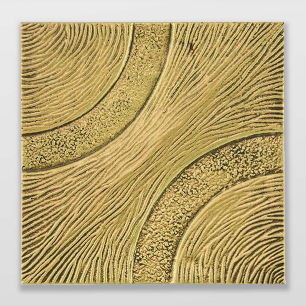 Arc decorative brass tiles