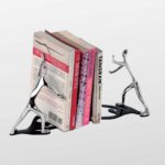 ID BOOKENDS - Unique Bookshelf Organisers (Chromed Brass)